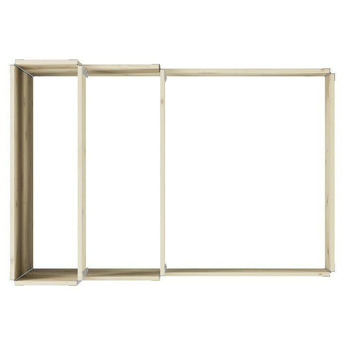 Upyard Huerto de 3 niveles (120 x 80 x 58,5 cm, Madera, Natural, Capacidad volumétrica: 302,4 l) | BAUHAUS