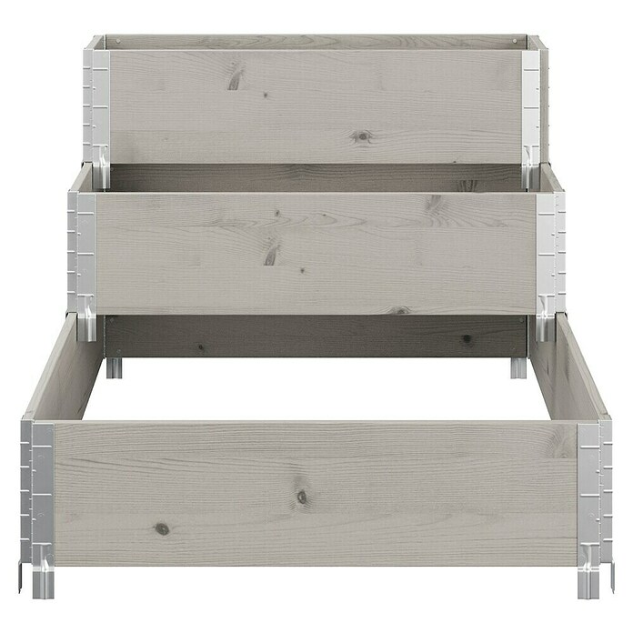 Upyard Huerto de 3 niveles (120 x 80 x 58,5 cm, Madera, Gris, Capacidad volumétrica: 302,4 l) | BAUHAUS