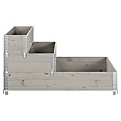 Upyard Huerto de 3 niveles (120 x 80 x 58,5 cm, Madera, Gris, Capacidad volumétrica: 302,4 l) | BAUHAUS