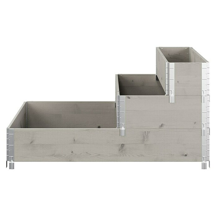 Upyard Huerto de 3 niveles (120 x 80 x 58,5 cm, Madera, Gris, Capacidad volumétrica: 302,4 l) | BAUHAUS