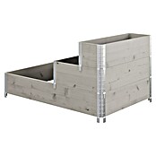 Upyard Huerto de 3 niveles (120 x 80 x 58,5 cm, Madera, Gris, Capacidad volumétrica: 302,4 l) | BAUHAUS