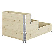 Upyard Huerto de 3 niveles (120 x 80 x 58,5 cm, Madera, Natural, Capacidad volumétrica: 302,4 l) | BAUHAUS