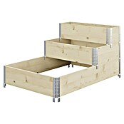 Upyard Huerto de 3 niveles (120 x 80 x 58,5 cm, Madera, Natural, Capacidad volumétrica: 302,4 l) | BAUHAUS