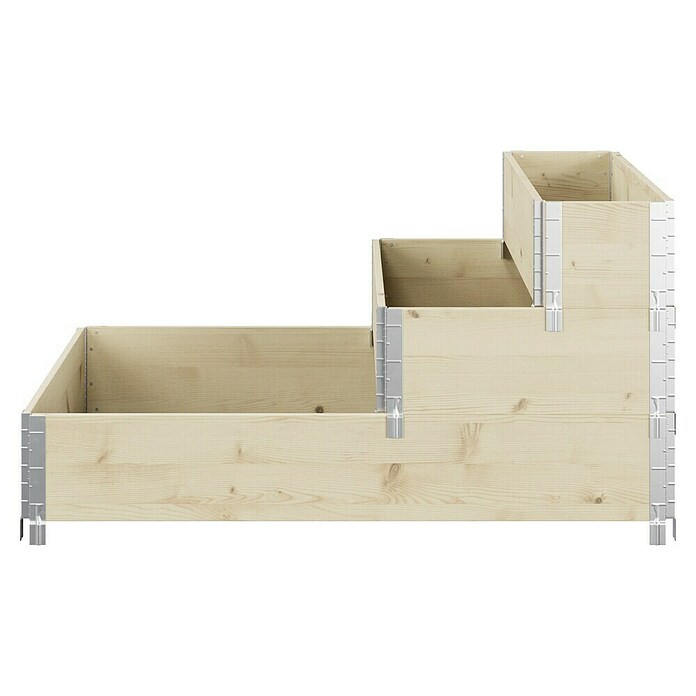Upyard Huerto de 3 niveles (120 x 80 x 58,5 cm, Madera, Natural, Capacidad volumétrica: 302,4 l) | BAUHAUS
