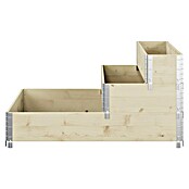 Upyard Huerto de 3 niveles (120 x 80 x 58,5 cm, Madera, Natural, Capacidad volumétrica: 302,4 l) | BAUHAUS