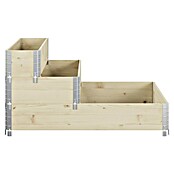 Upyard Huerto de 3 niveles (120 x 80 x 58,5 cm, Madera, Natural, Capacidad volumétrica: 302,4 l) | BAUHAUS