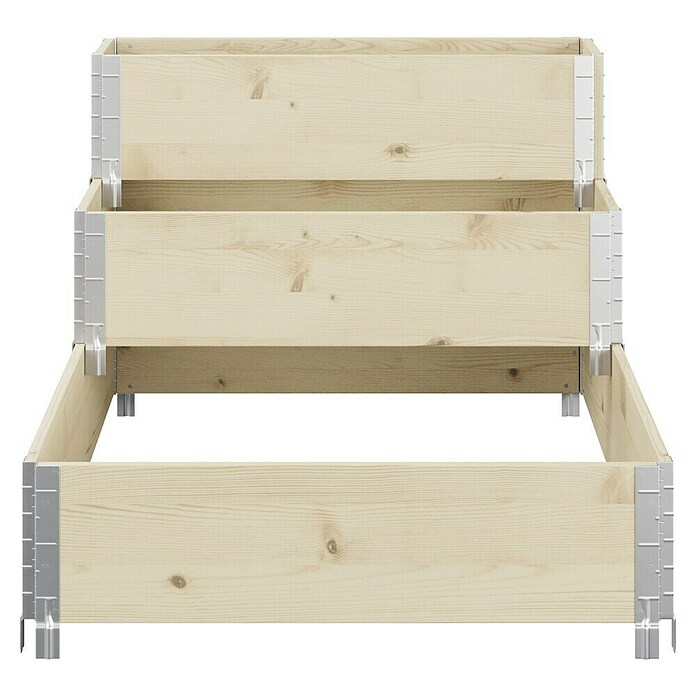 Upyard Huerto de 3 niveles (120 x 80 x 58,5 cm, Madera, Natural, Capacidad volumétrica: 302,4 l) | BAUHAUS