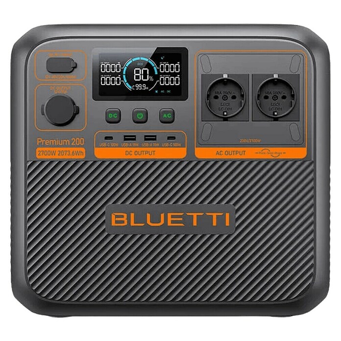 Bluetti Powerstation PREMIUM 200 V2 (2 073,6 Wh, Schwarz) | BAUHAUS