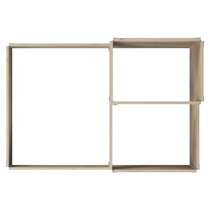Upyard Hochbeet 3 Ebenen - 120 x 80 x 58,5 cm, Holz, Braun, Fassungsvermögen: 301,8 l - Dieses Bild zeigt einen modernen, hellbraunen Eckschrank mit Regalen, ideal für stilvolle Aufbewahrungslösungen.