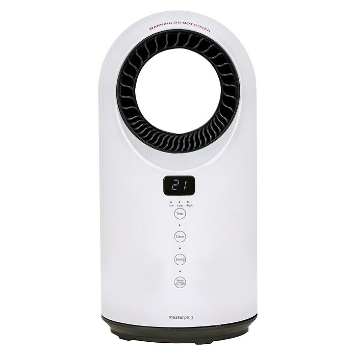 Masterplug Calefactor cerámico Breeze (1.500 W, Blanco, 18 x 18 x 36,9 cm) | BAUHAUS
