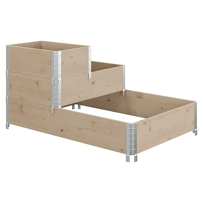 Upyard Hochbeet 3 Ebenen (120 x 80 x 58,5 cm, Holz, Braun, Fassungsvermögen: 301,8 l) | BAUHAUS