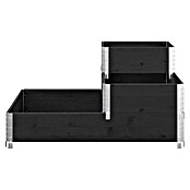 Upyard Huerto de 3 niveles (120 x 80 x 58,5 cm, Madera, Negro, Capacidad volumétrica: 301,8 l) | BAUHAUS