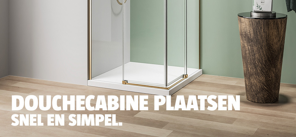 Zelf douchecabine plaatsen