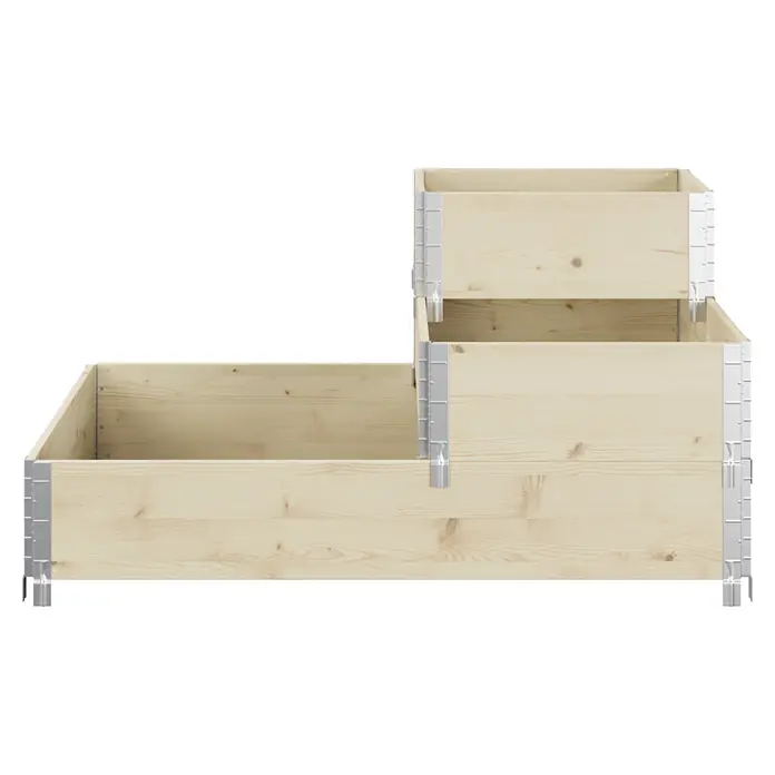Upyard Hochbeet 3 Ebenen - 120 x 80 x 58,5 cm, Holz, Natur, Fassungsvermögen: 301,8 l