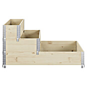 Upyard Hochbeet 3 Ebenen (120 x 80 x 58,5 cm, Holz, Natur, Fassungsvermögen: 302,4 l) | BAUHAUS