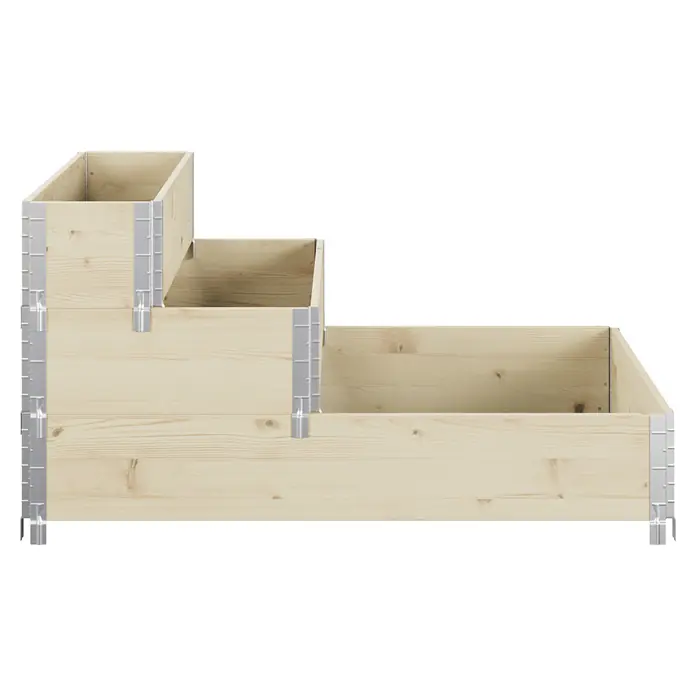 Upyard Hochbeet 3 Ebenen - 120 x 80 x 58,5 cm, Holz, Natur, Fassungsvermögen: 302,4 l