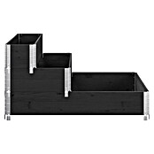Upyard Hochbeet 3 Ebenen (120 x 80 x 58,5 cm, Holz, Schwarz, Fassungsvermögen: 302,4 l) | BAUHAUS