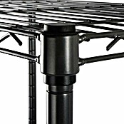 Floordirekt Gitterregal Rocky (H x B x T: 140 x 35 x 55 cm, Traglast pro Boden: 50 kg, Anzahl Böden: 5 Stk., Stecken, Schwarz) | BAUHAUS