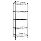 Floordirekt Gitterregal Rocky (H x B x T: 140 x 35 x 55 cm, Traglast pro Boden: 50 kg, Anzahl Böden: 5 Stk., Stecken, Schwarz) | BAUHAUS