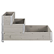 Upyard Hochbeet 3 Ebenen (120 x 80 x 58,5 cm, Holz, Grau, Fassungsvermögen: 302,4 l) | BAUHAUS