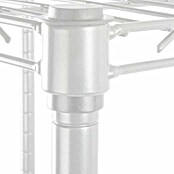 Floordirekt Gitterregal Rocky (H x B x T: 200 x 45 x 90 cm, Traglast pro Boden: 50 kg, Anzahl Böden: 5 Stk., Stecken, Weiß) | BAUHAUS