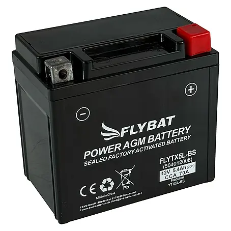 FlyBat  Motorradbatterie Power AGM FLYTX5L-BS
