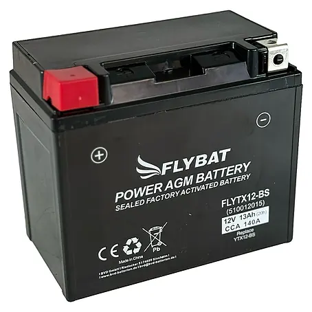 FlyBat  Motorradbatterie Power AGM FLYTX12-BS