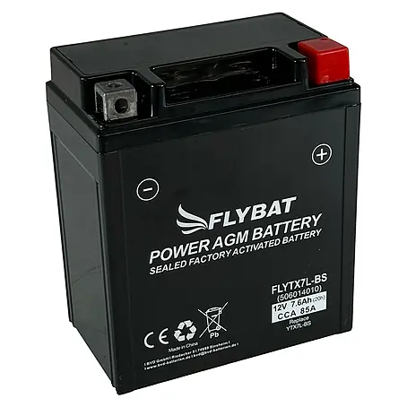 FlyBat  Motorradbatterie Power AGM FLYTX7L-BS