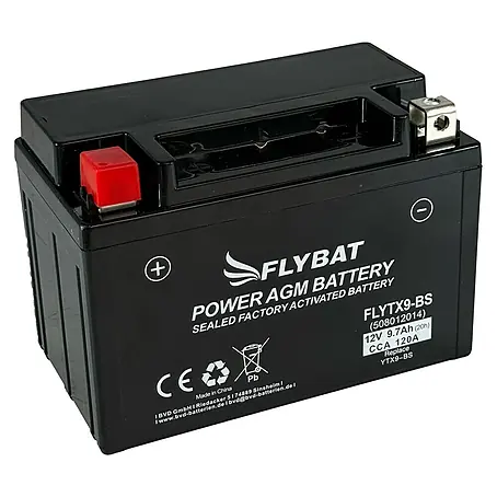 FlyBat  Motorradbatterie Power AGM FLYTX9-BS