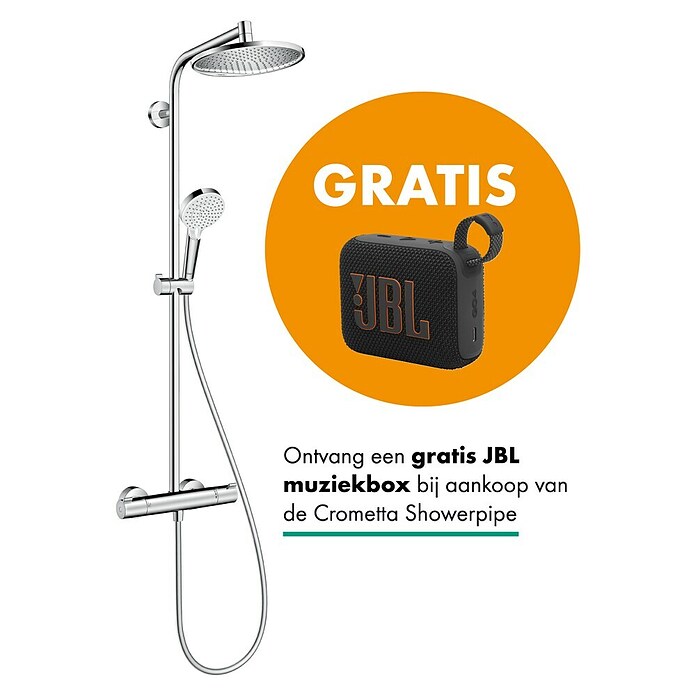 Hansgrohe Crometta Hoofddoucheset (Met thermostaatkraan, Gatafstand: 75 - 85 cm, Chroom)
