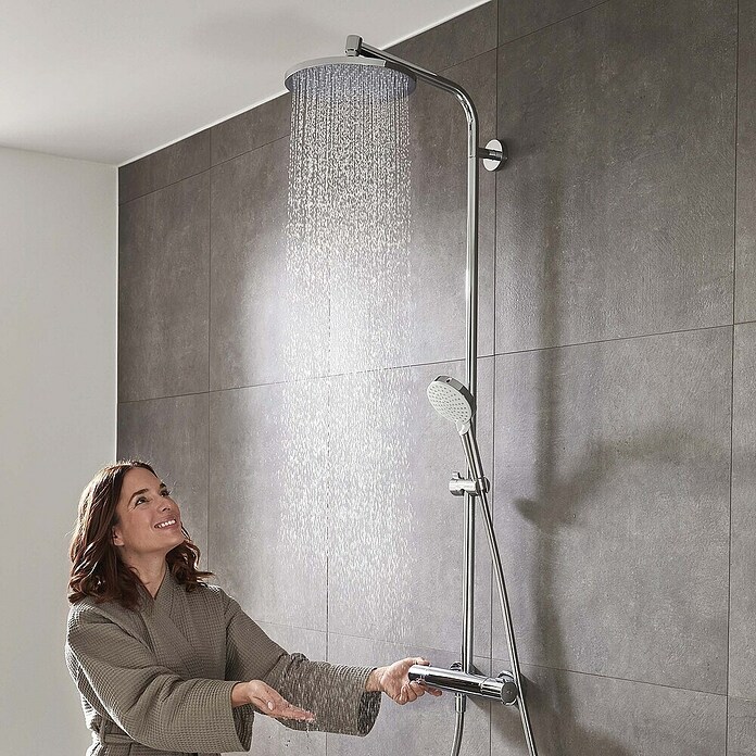 Hansgrohe Crometta Hoofddoucheset (Met thermostaatkraan, Gatafstand: 75 - 85 cm, Chroom)
