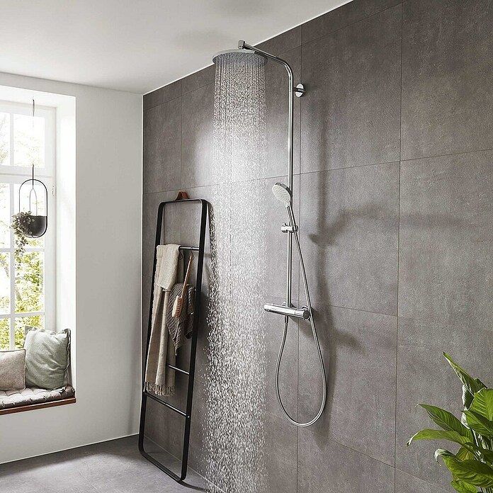 Hansgrohe Crometta Hoofddoucheset (Met thermostaatkraan, Gatafstand: 75 - 85 cm, Chroom)