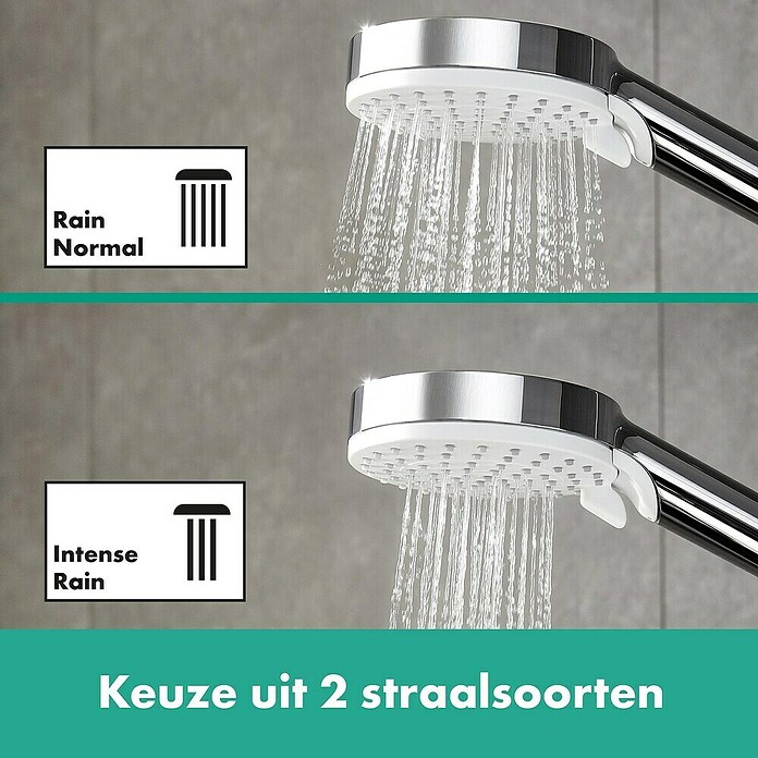 Hansgrohe Crometta Hoofddoucheset (Met thermostaatkraan, Gatafstand: 75 - 85 cm, Chroom)
