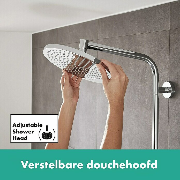 Hansgrohe Crometta Hoofddoucheset (Met thermostaatkraan, Gatafstand: 75 - 85 cm, Chroom)