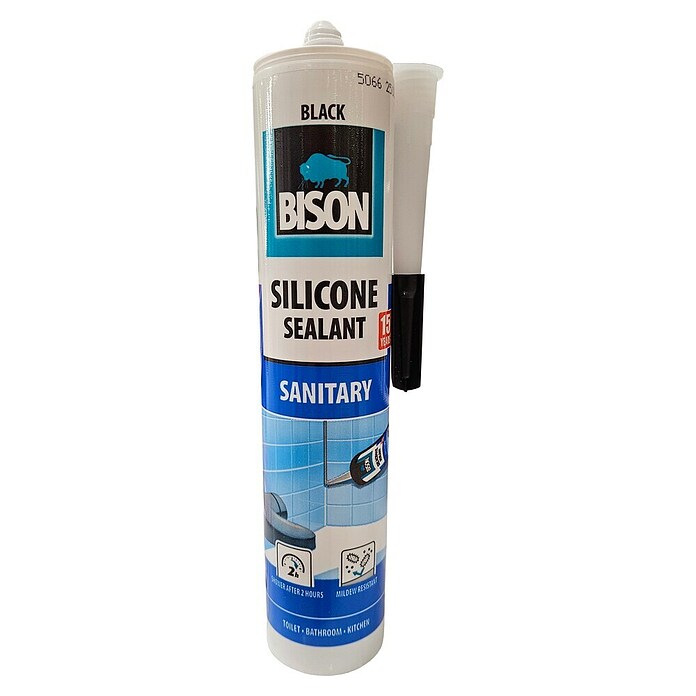 Bison Sanitarni silikon  (Črna, 280 ml) | 5613 - Silikone | FADH - Dicht- und Klebstoffe | FAD - Baustoffe | FA - Baustoffe | F - Baustoffe | BAUHAUS