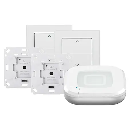 Homematic IP  Starter-Set 2x Rollladenaktor für Markenschalter mit Access Point 2 HmIP-SK29