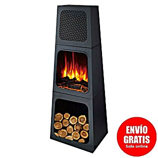Purline Estufa de pie infrarrojos CHE-730 (35 x 45 x 120 cm, 1.800 W, Negro)