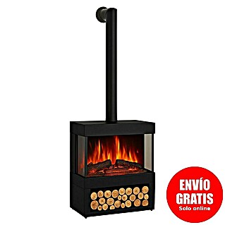 Purline Chimenea eléctrica Heaty Lampy (1.800 W, Negro, 30 x 60 x 73,5 cm)