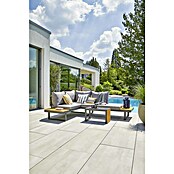 Sunfun Conjunto de muebles Keyla (3 pzs., Madera de acacia/Aluminio, Gris/Negro) | BAUHAUS