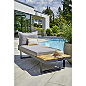 Sunfun Conjunto de muebles Keyla (3 pzs., Madera de acacia/Aluminio, Gris/Negro) | BAUHAUS