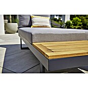 Sunfun Conjunto de muebles Keyla (3 pzs., Madera de acacia/Aluminio, Gris/Negro) | BAUHAUS