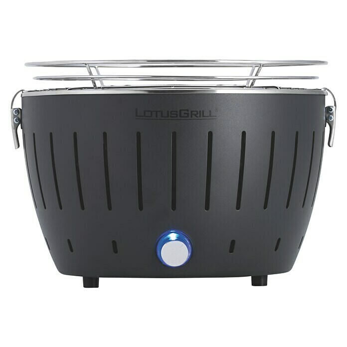 LotusGrill Raucharmer Holzkohlegrill SAnthrazit, Hauptgrillfläche: Ø 26 cm Front View