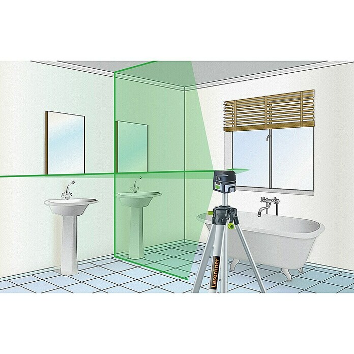 Laserliner Kruislijnlaser SmartCross-Laser GX Set 150 cm (Meetnauwkeurigheid: ± 0,3 mm/m, Met statief) | BAUHAUS