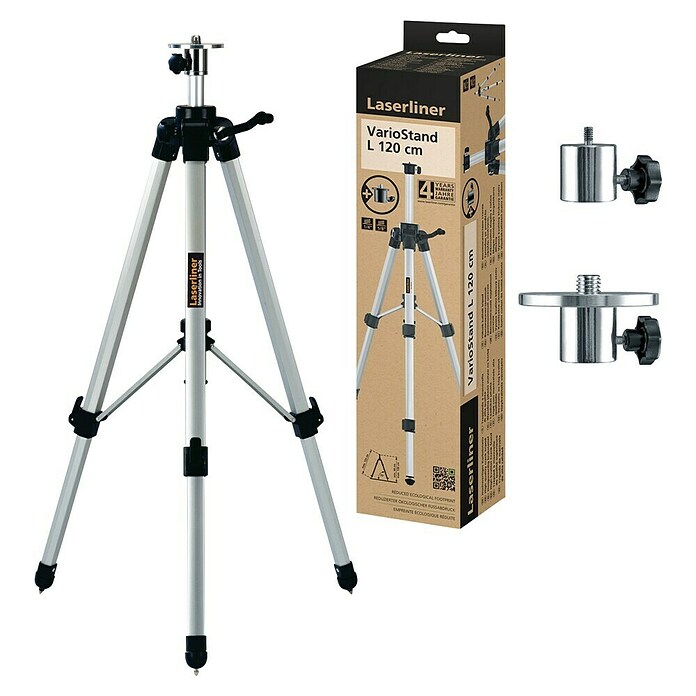 Laserliner Driepootstatief VarioStand L 120 cm (Aluminium, Hoogte: 120 cm) | BAUHAUS