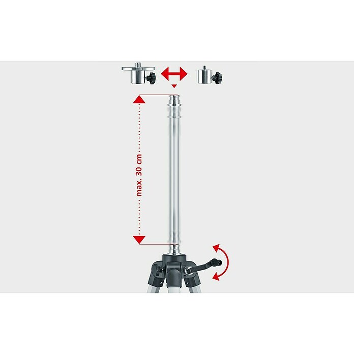 Laserliner Driepootstatief VarioStand L 120 cm (Aluminium, Hoogte: 120 cm) | BAUHAUS