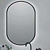 Bath Stage Espejo con luz B-950 (50 x 90 cm, Negro, Ovalada) | BAUHAUS