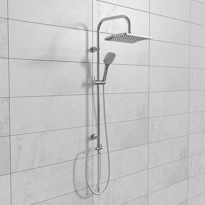 Camargue Duschsystem Florida (Höhe: 97 cm, Chrom) | BAUHAUS