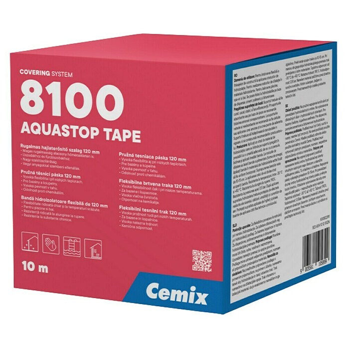 Cemix Hidroizolacijska brtvena traka Aquastop Tape 8100  (Duljina: 10 m, Širina: 12 cm) | BAUHAUS