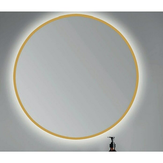 Bath Stage Espejo con luz B-953 (Diámetro: 60 cm, Oro, Blanco frío) | BAUHAUS