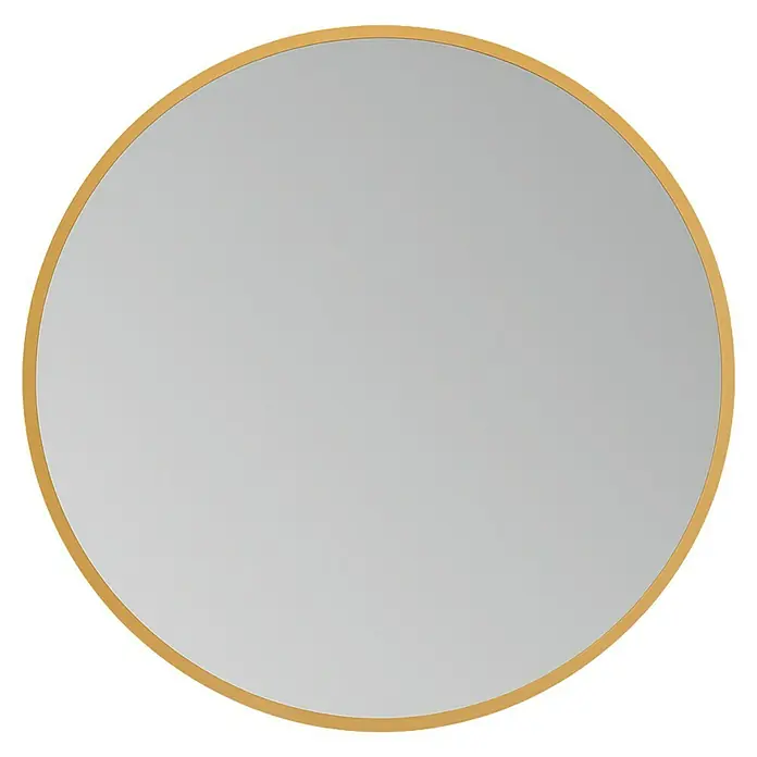 Bath Stage Espejo con luz B-953 - Diámetro: 60 cm, Oro, Blanco frío - Espejo redondo con marco dorado. Un accesorio elegante y decorativo para cualquier habitación que combina elegancia y funcionalidad.